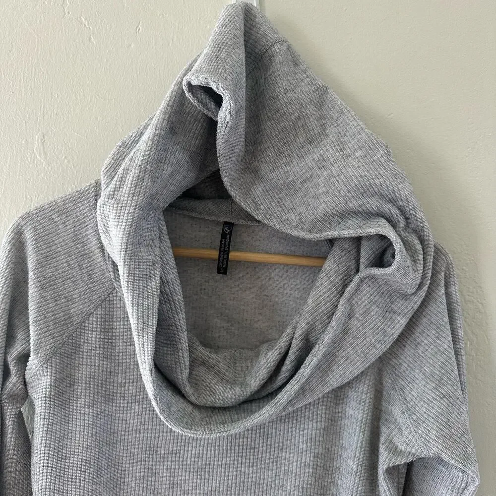 Kuhl Gray Ribbed Hoodie Pullover Lightweight Women's‎ Size Small Outdoors Hiking